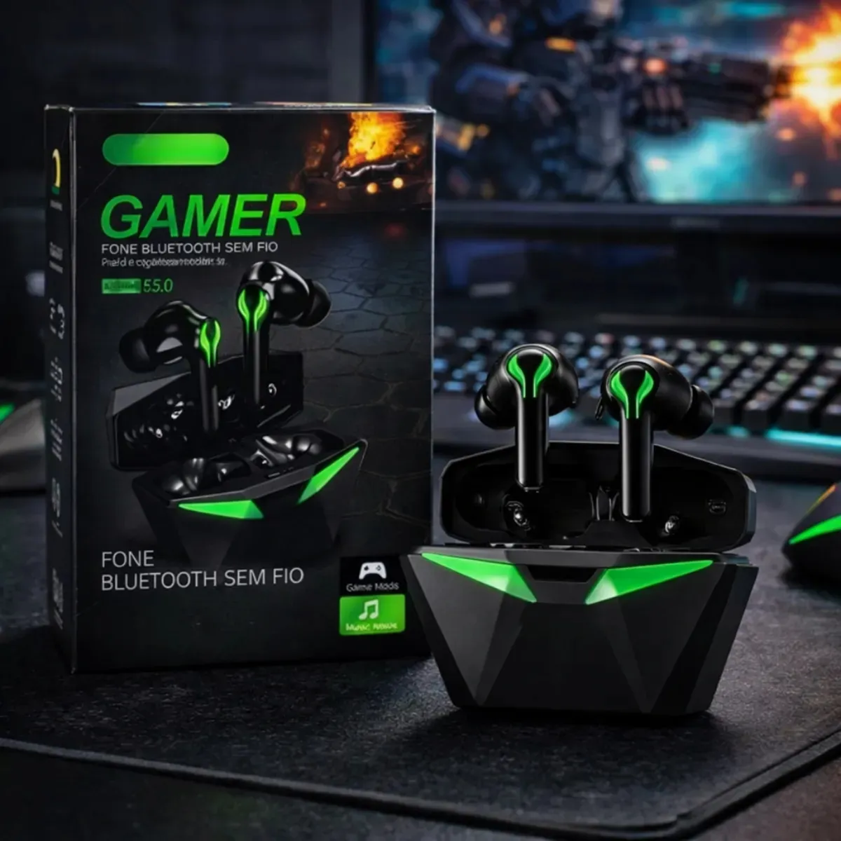 Fone De Ouvido Gamer Bluetooth Led Rgb 03