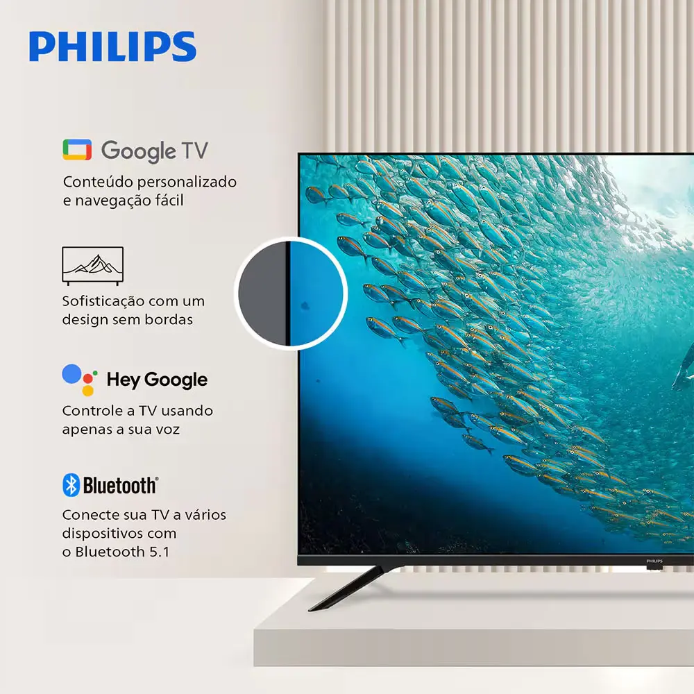 Smart TV Séries 7019 LED 4K 75 Philips 06