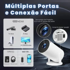 Projetor 4K HD 150 Polegadas 6