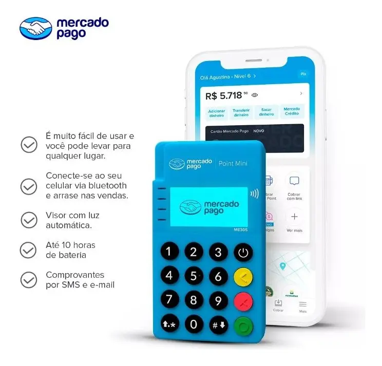 Maquininha Mercado Pago Point Mini 010