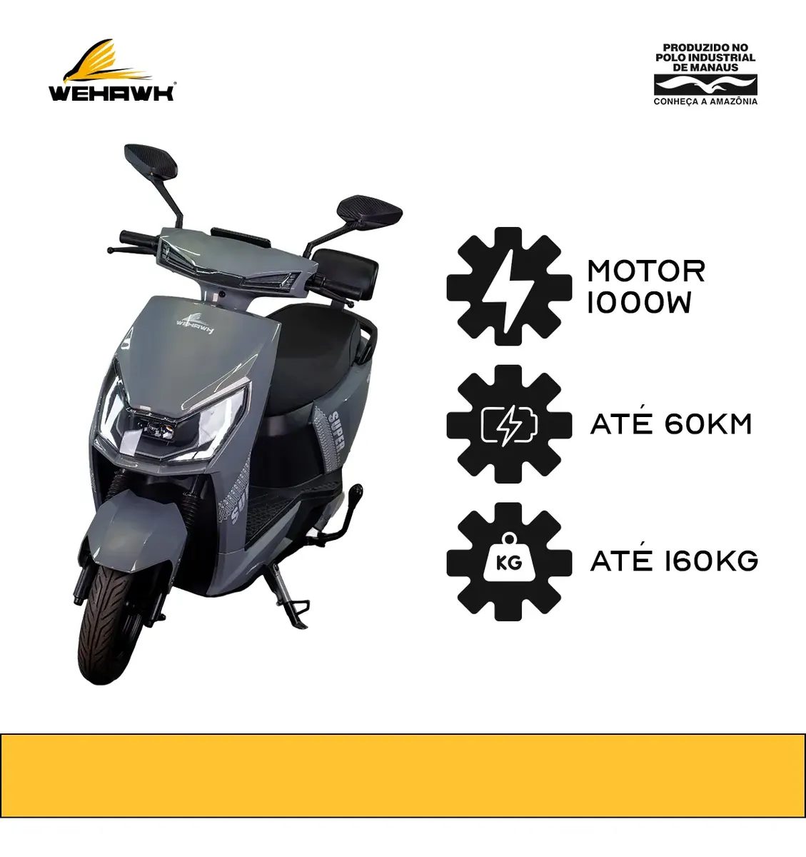 Scooter Elétrica Wehawk Super 1000W 026
